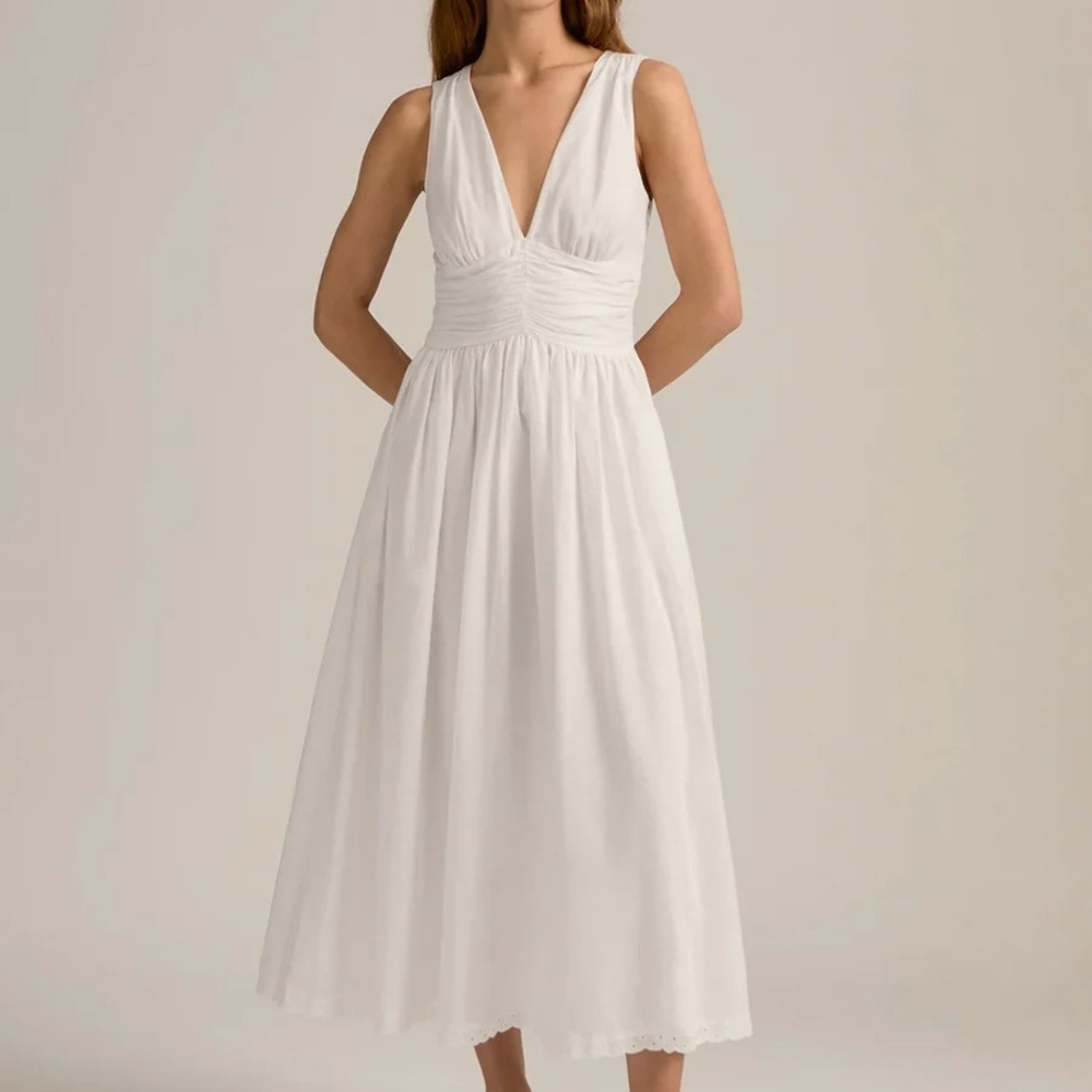 NWOT Favorite Daughter The Eyes Only For You Maxi Eyelet Dress in White Size 6